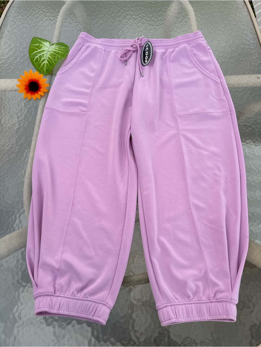 🩷NWT Scoop Scuba Barrel Pant Cotton Rose Pink XXL 20